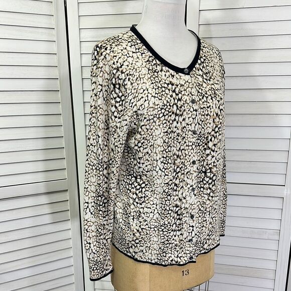 Lands' End Cardigan XL Supima Cotton V-Neck Buttoned - Picture 4 of 14